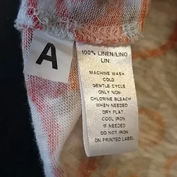 Linen Ann Taylor Loft Top Size XS ORANGE FLORAL PRINT ☆ - Picture 11 of 11